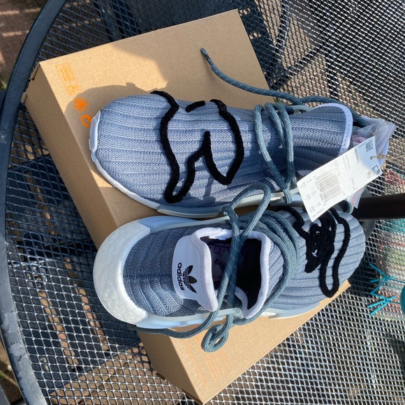 Adidas [8.5] Pharrell x BBC Ice Cream NMD HU - ‘Running Dog’ Space Gray GX3066 - Picture 5 of 6